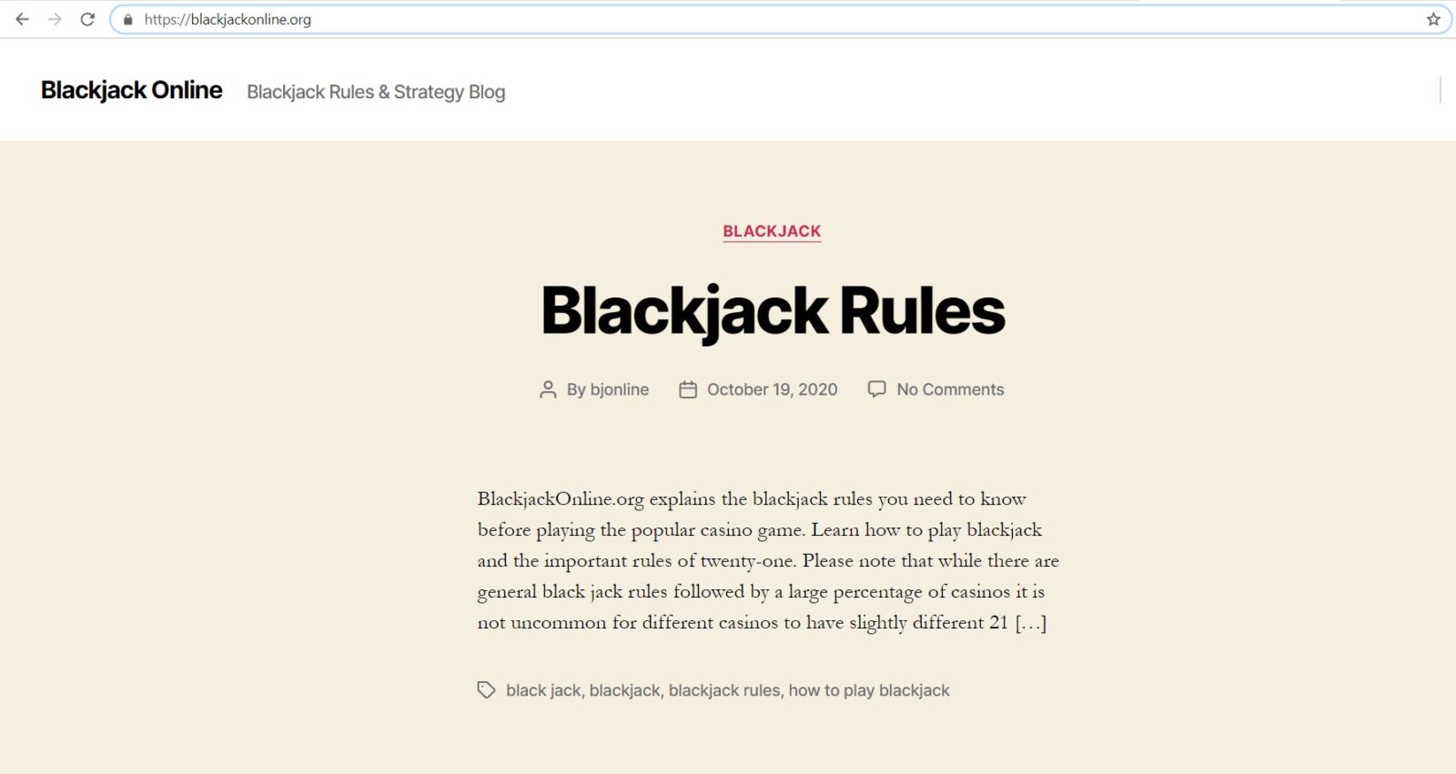 Blackjack Online: Blackjack Rules & Strategy